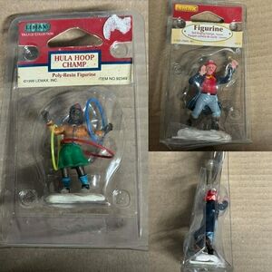 Lemax Colorful Hula Hoop Performer & Firefighter Figurine